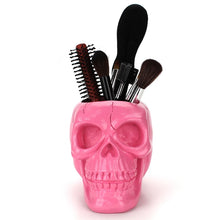 Load image into Gallery viewer, Pink Makeup Skull Resin Storage Box Tube Creative Canine
